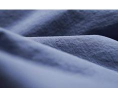 L1NK STUDIO Federe Cuscini Letto Cotone 45x110 per Letti di 90 cm (100% Cotone) (Percalle 200 Fili) Blueberry