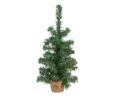 Idena Albero di Natale Decorativo, con 10 LED, 45 cm, Funzionamento a Batteria, Timer da 6 Ore