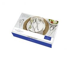 Villeroy & Boch - Arthur Posate da tavola per 12 persone, 68 pz, servizio di posate per grandi feste, acciaio inox 18/10, argento, lavabili in lavastoviglie, 44 x 29 x 9 cm