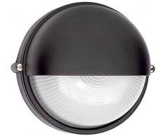Brilliant 96107/06 Tweety - Lampione da parete da esterni, 1 x E27 max. 53 W, in metallo e vetro, colore: Nero