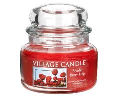 Village Candle 106311190 Scarlet Berry Tulip Vaso Piccolo, Rosso, 10.2 x 10.1 x 10.9 cm