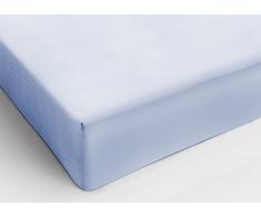 Biancheriaweb Lenzuolo, Azzurro, Singolo, 1 Piazza, 4 unitÃ 