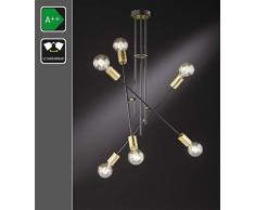 WOFI Lampada da soffitto 360 W, Nero/Oro