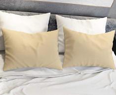 PETTI Artigiani Italiani, Beige, Coppia di Federe 52 x 82 cm