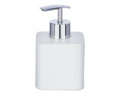 Wenko Dispenser di sapone Hexa Dispenser Dosatore dispenser per sapone liquido, CapacitÃ 0.29Â L, Ceramica, Bianco, 8.5Â x 7.5Â x 13Â cm