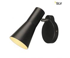 SLV Phelia lampada da parete interruttore, Alluminio/Acciaio, GU10, Nero, 20Â x 11.8Â x 15Â cm