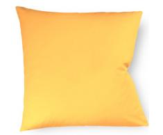 Fleuresse Colours 9100-2349 Federa 100% Cotone (Satin di Cotone makÃ²), con Chiusura Lampo, 40x40 cm, Colore: Giallo Oro