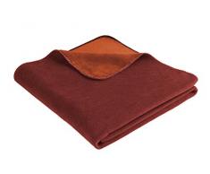biederlack Duo Cotton Trend Coperta, Misto Cotone, Porpora, Matrimoniale, 200x150x1 cm