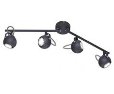 Reality Leuchten Bastia Lampada da soffitto, Nero Opaco