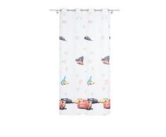 Disney Cars Tenda con Occhielli, Poliestere, Bianco, 245Â x 140Â cm