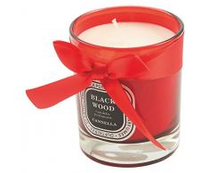 Galileo Casa Glamour Candela Profumata Cannella, Cera/Vetro, Rosso, 8x8x9.5 cm