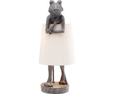Kare Animal Frog Lampada da Tavolo, Grigio/Bianco, 23 cm
