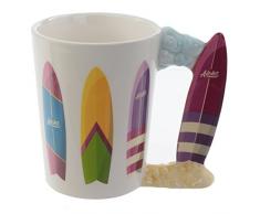 Puckator Tazza con Manico per tavola da Surf, Ceramica, Misto, Height 11cm Width 13cm Depth 8.5cm