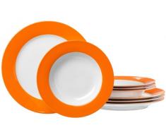 Ritzenhoff & Breker 596670 Doppio - Servizio da tavola 8 Pezzi, Colore: Arancione