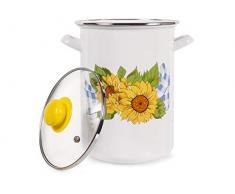 Royal Norfolk 729522 Asparagera Smaltata, Senza Cestello, Decori Assortiti, cm16xH24, Metallo