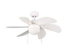 ventilatore da soffitto con luce - Marea. Moderno 76.2 x 76.2 x 41.5 cm bianco