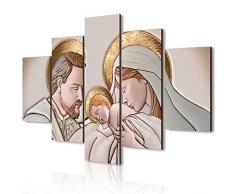 Lupia Vogue quadro su legno 5 pezzi The Kiss Ceramic 66x115 cm