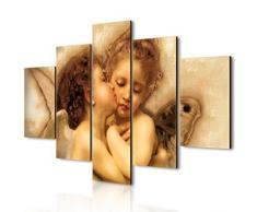 Lupia Quadro Multipannello Vogue Il Primo Bacio, Legno, 66.0x115.0x0.8 cm