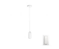 Philips Hue White Ambiance Devote Lampada a Sospensione, Illuminazione Smart, Bianco, E27, 60 W, con Telecomando Dimmer Switch