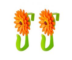 VIGAR Gancio Armadio, Arancione, 8Â x 5Â x 12,5Â cm, 2Â Pezzi