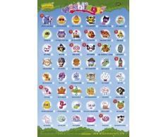 1art1 Moshi Monsters - Moshlings Tick Chart Characters Poster Stampa (91 x 61cm)