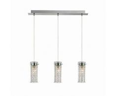 Ideal Lux Iguazu SP3 Lampada a Sospensione E14, Cromo, old size format adapt to the family