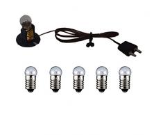 Alfred Kolbe Krippen AM 35, Set per presepe Composto da Cavo e Lampadina e Supporto con Attacco E10, 5 lampadine Bianche di Ricambio Incluse, trasformatore da 4,5 V Multicolore (Mehrfarbig)