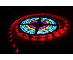 Striscia Strip LED Esterno, 10 Mt, Rgb Multieffetti Alimentatore 150 LED SMD
