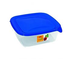 CURVER 00559Â âÂ 139Â âÂ 01Â QuadrataÂ âÂ Contenitore salvafreschezza Fresh e Go, 0,8Â L, Trasparente/Blu