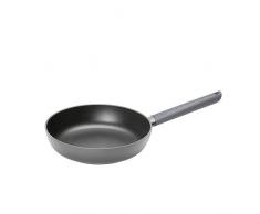 Woll 728JCA Just Cook Padella in ghisa per induzione con Manico Fisso, Diametro 28Â cm, 7Â cm di Altezza, 3,5Â l, Grigio