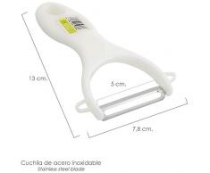 Oryx 5076070 - Pelapatate con manico in plastica, lama in acciaio inox, 7,8 x 13 cm cm, bianco