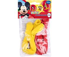 Disney Junior 999240 Set di 6 palloncini, altro materiale, rosso e giallo