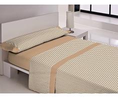 Libela Bambu Gioco Lenzuola, 100% Poliestere, Beige, 135Â cm, 3