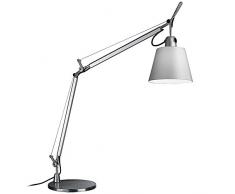Artemide Tolomeo Basculante Lampada da Tavolo, E27, 70 watts, Alluminio /Raso