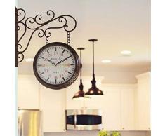 Walplus Orologio da Parete, Ferro, Multicolore