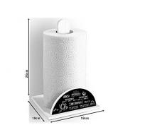 Lupia PORTAROTOLO da TAVOLA CM.19X19X28H Lavagna, Bianco