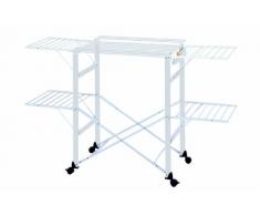 Foppapedretti Gulliver Stendibiancheria Pieghevole, Alluminio Bianco