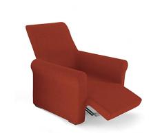 PETTI Artigiani Italiani - Copripoltrona, Copripoltrona Relax, per Poltrone Relax e Poltrona Reclinabile, Copripoltrona Elasticizzato, Rubino, 100% Made in Italy