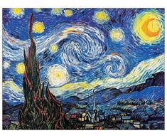 Artopweb Pannelli Decorativi Van Gogh Starry Night Quadro, Legno, Carta, Vernice, Multicolore, 80x1.8x60 cm