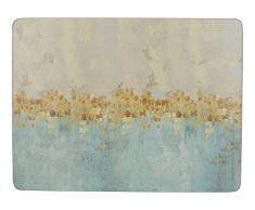 Creative Tops riflessi Dorati Stampato Rettangolare di tovagliette, 30Â x 22.75Â cm (Set da 6), Sughero, Oro, 1Â x 1Â x 0.5Â cm