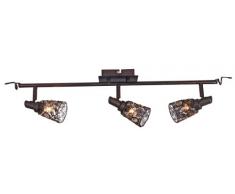 Naeve Leuchten, Lampada LED da parete a 3 luci, lunghezza 70 cm, in metallo, classe di efficienza energetica C, 370 lumen, 240,0 V, 2700 kelvin, attacco G9