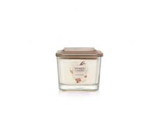 Collezione Yankee Candle Elevation con Coperchio della Piattaforma Candela Quadrata Medio a 3 Stoppini, Sweet Frosting