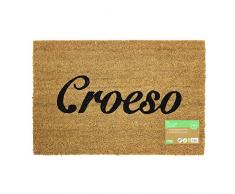 JVL Croesco Design di Ingresso zerbino in Fibra di Cocco, 40Â x 60Â cm, Latex, Marrone, 40Â x 60Â x 1.5Â cm