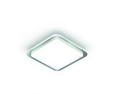 Steinel Plafoniera da soffitto RS LED D2 V3 - Applique LED in acciaio - Luce moderna da 9,5 W, sensore a 360° con funzione luce continua [Classe energetica A++]