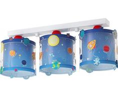 Dalber Pianeti Lampada da soffitto 60 W, Multicolore, 205 x 510 x 150