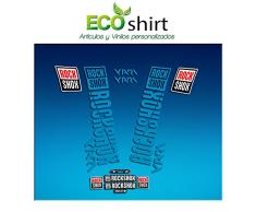 Ecoshirt O2-YBGV-DIK1 Adesivi Stickers Fork Rock Shox Yari 2018 Am175 Aufkleber Decals Autocollants Adesivo Forcela, Blu