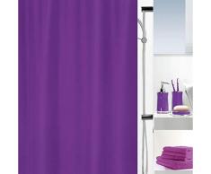 Spirella Primo Purple, Tenda da Doccia in Tessuto, Poliestere, 180Â xÂ 180Â cm, Viola