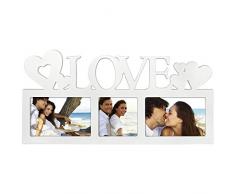 Hama Montreal-Love Cornice portafoto, Legno, Bianco, 45.00 X 22.50 X 01.50 Cm