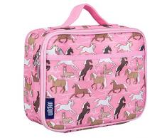Wildkin Portapranzo per bambini, Tessuto, Pink Horses, taglia unica