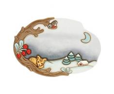 THUN Â® - Centrotavola Ovale Sagomato in Ceramica Frutti Rossi